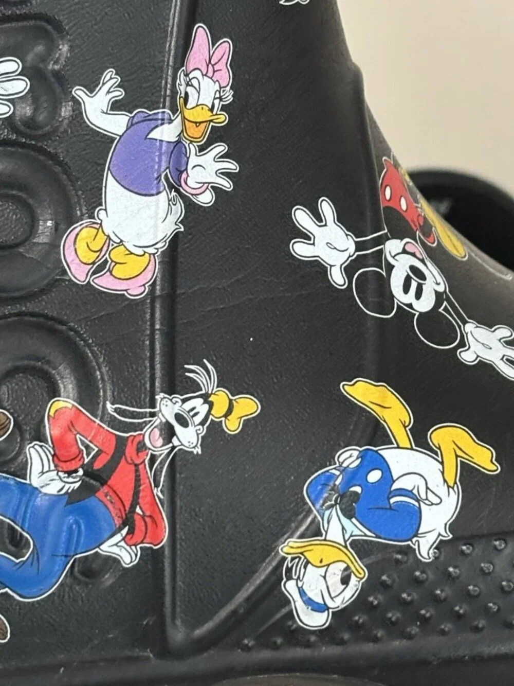 Crocs Handle It Mickey Rain Boots, Black Multi, Toddlers 10 Disney Donald Minnie